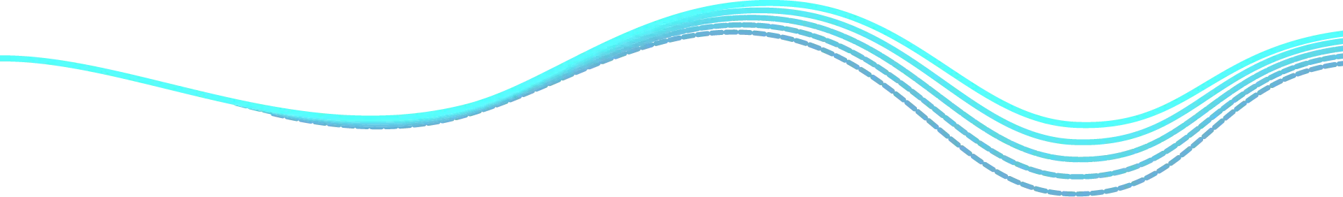 A stylized image of a blue gradient wave pattern on a dark and light green background. The wave appears to undulate smoothly across the horizontal space, with lighter and darker shades blending together.