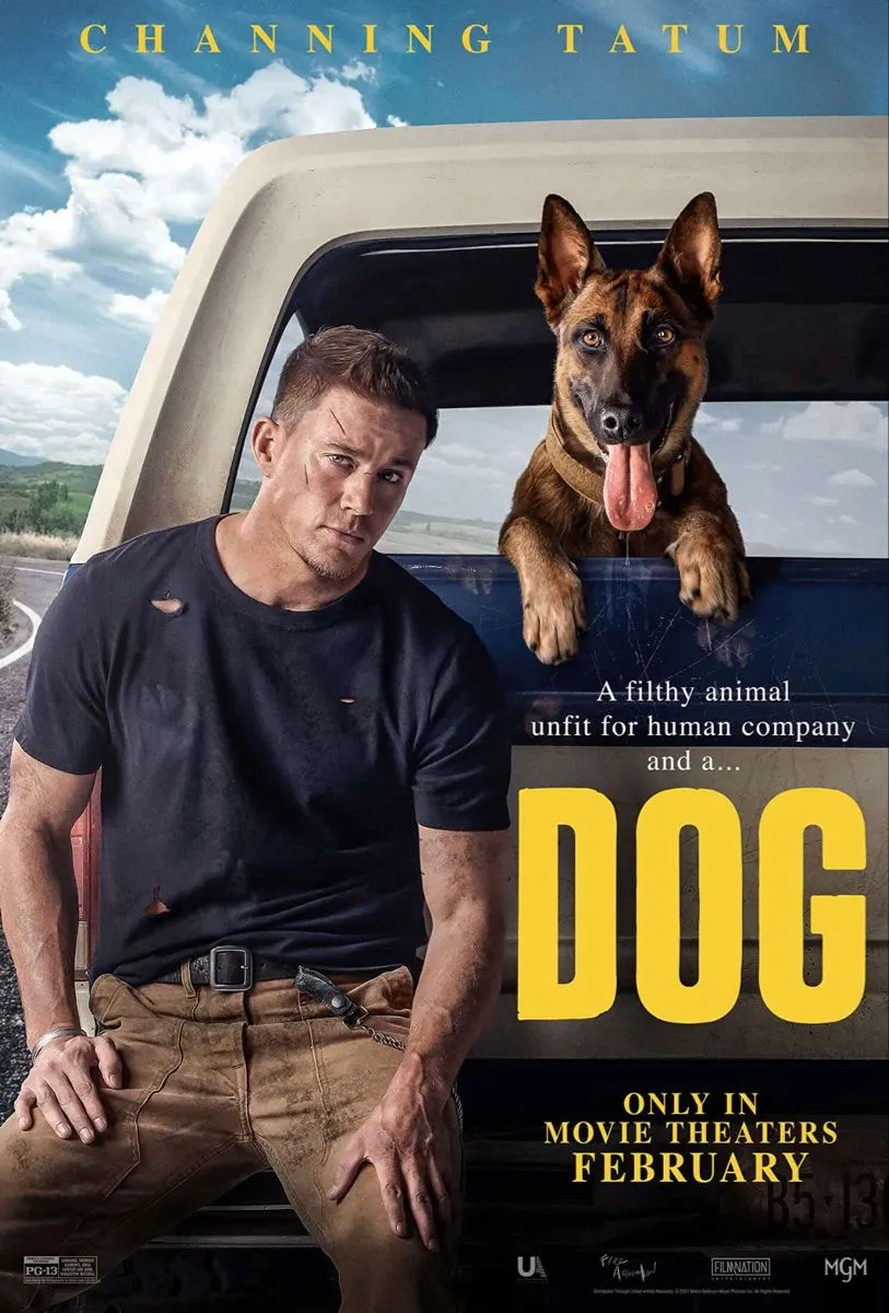 Movie poster for Dog starring Channing Tatum, representing the extensive VOD movie library and HD streaming quality provided by shop IPTV.