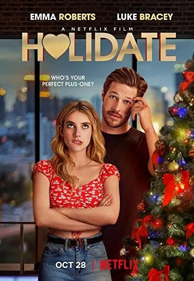 High-quality IPTV streaming interface showing the Holidate movie poster, representing the premium VOD library available at shop.