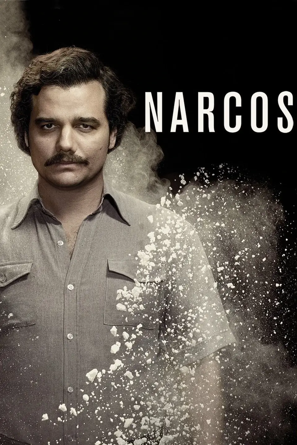 Pablo Escobar Narcos series poster representing the extensive premium VOD library and high-definition crime drama collection available on the shop IPTV service.